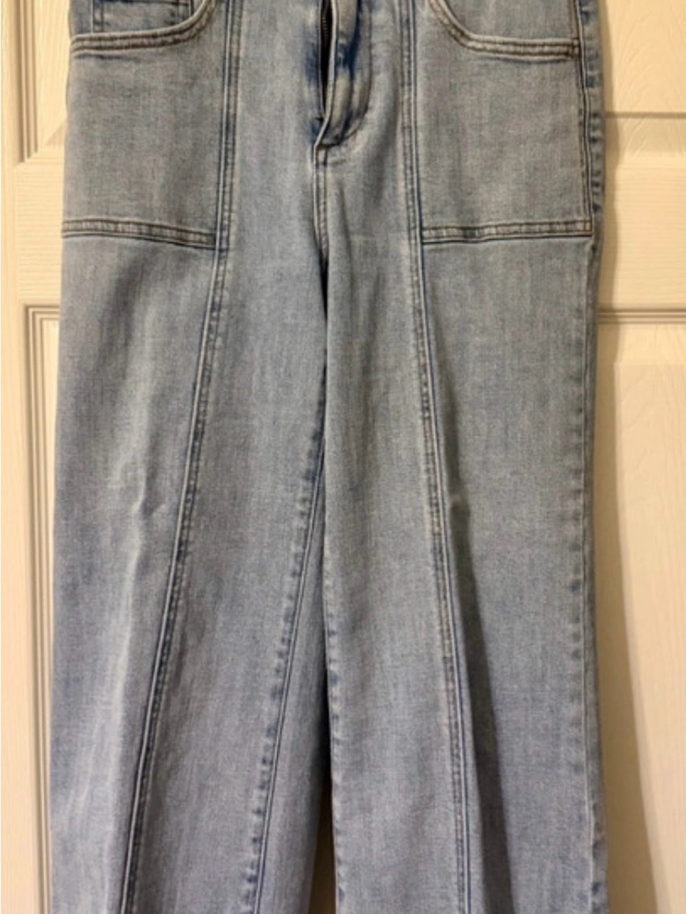 MICA Light Blue Cropped Wide-Leg Jeans